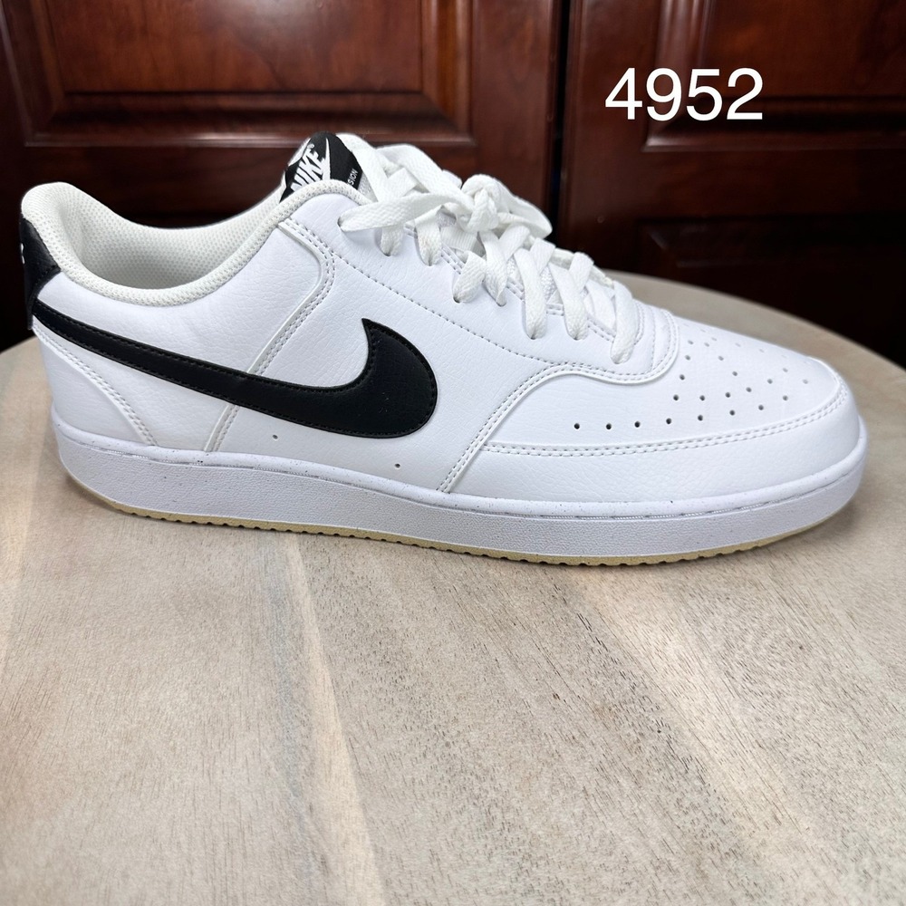 Nike Court Vision Low NN Mens 13 White Black Sneakers Athletic Shoes NEW